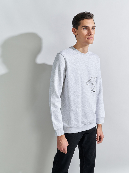 Світшот Piazza Italia модель 70200_grey melange Фото