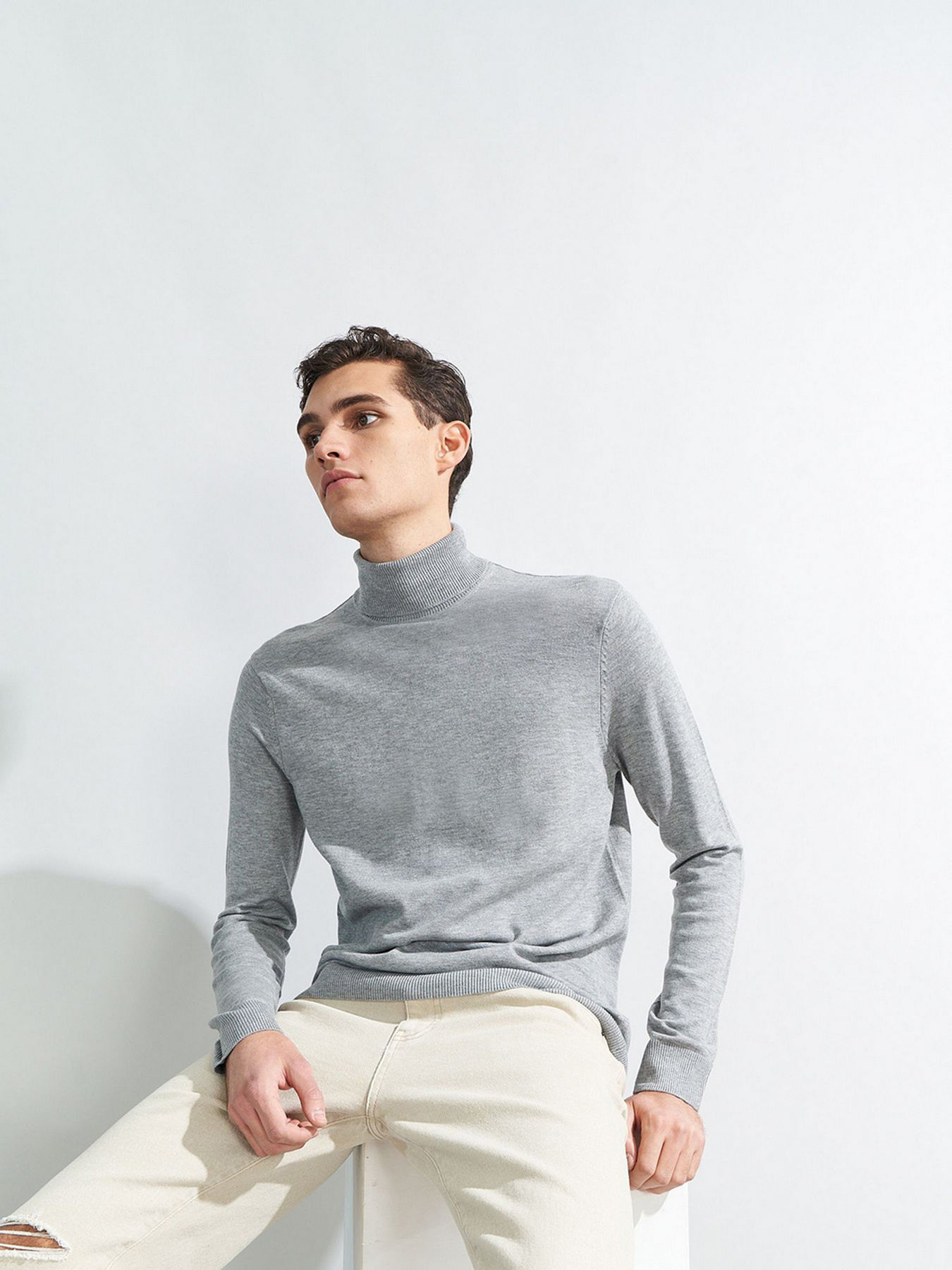 Водолазка Piazza Italia модель 73442_grey melange Фото