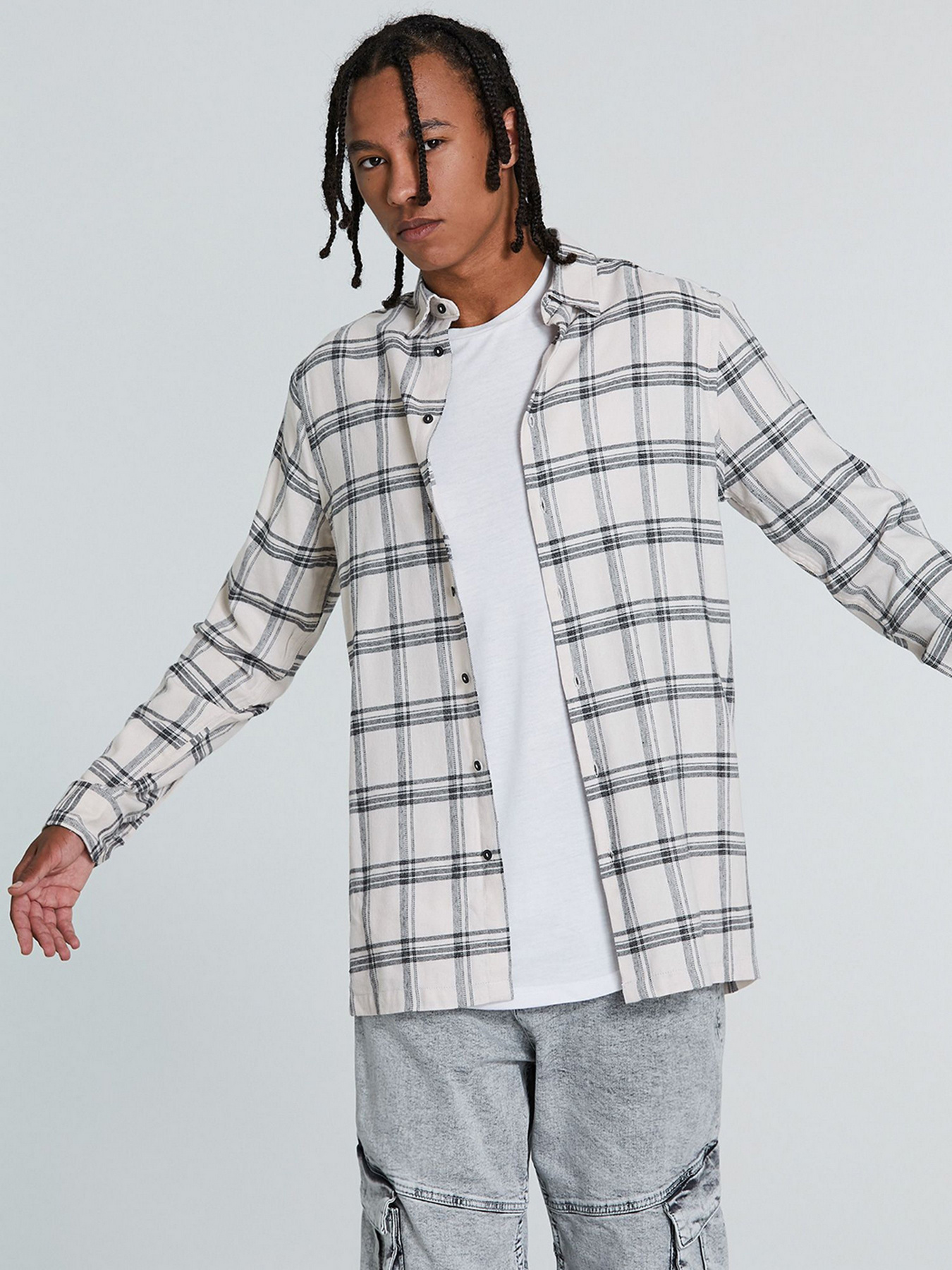 Рубашка Piazza Italia модель 73447_ecru Фото