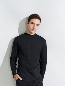 Лонгслив Piazza Italia модель 51088_black Фото