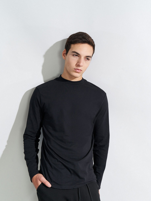 Лонгслив Piazza Italia модель 51088_black Фото