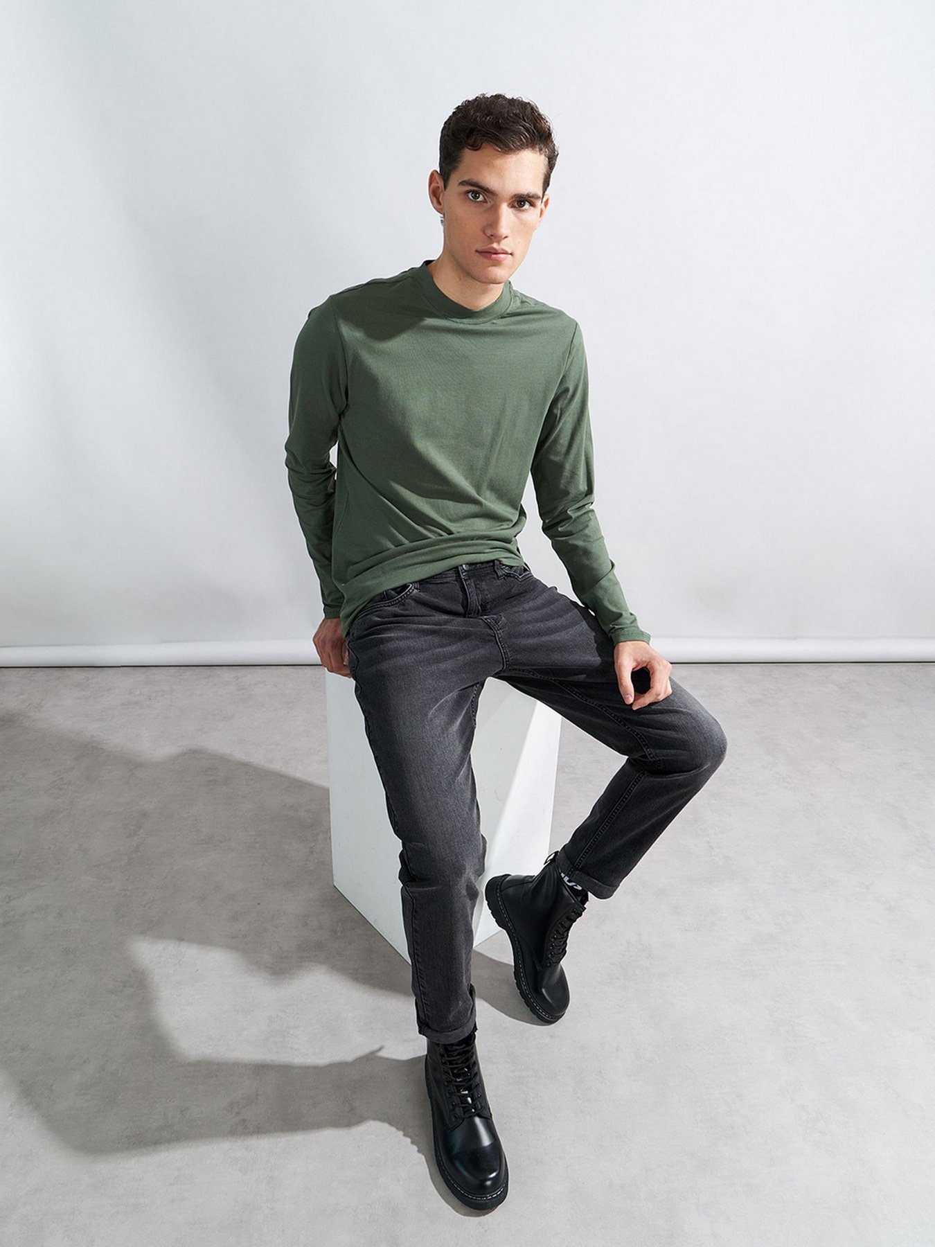 Лонгслив Piazza Italia модель 51088_green Фото