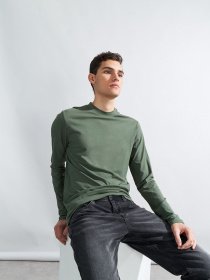 Лонгслив Piazza Italia модель 51088_green Фото