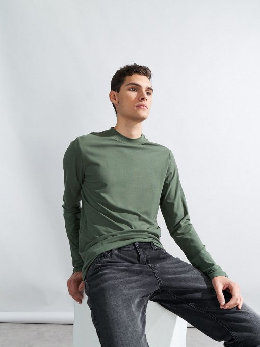 Лонгслив Piazza Italia модель 51088_green Фото