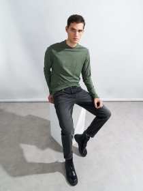 Лонгслів Piazza Italia модель 51088_green Фото