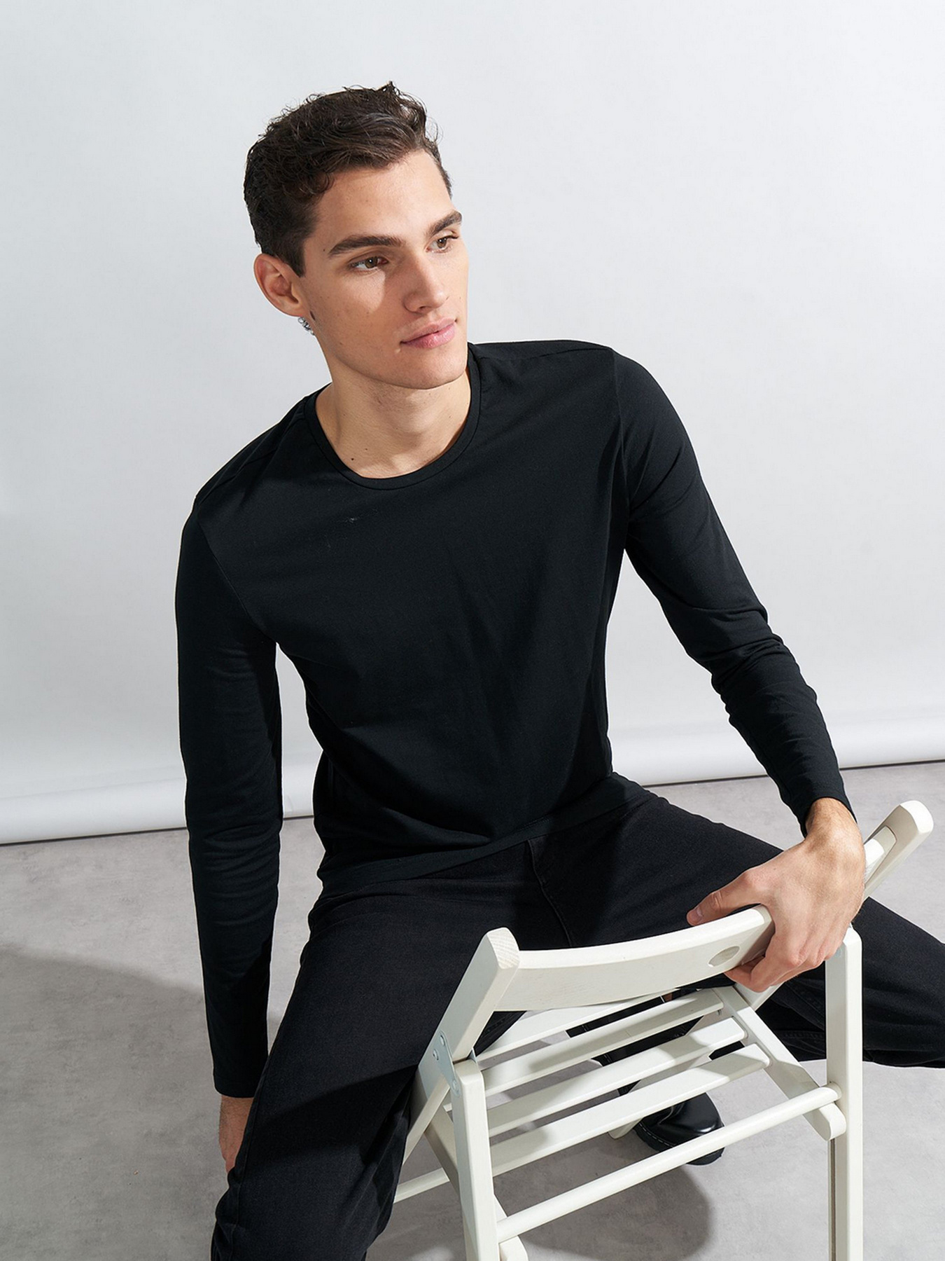 Лонгслів Piazza Italia модель 69109_black Фото