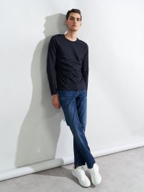 Лонгслив Piazza Italia модель 69109_blue Фото