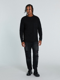 Лонгслив Piazza Italia модель 70361_black Фото