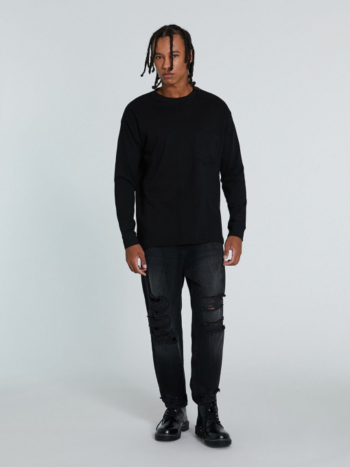 Лонгслив Piazza Italia модель 70361_black Фото