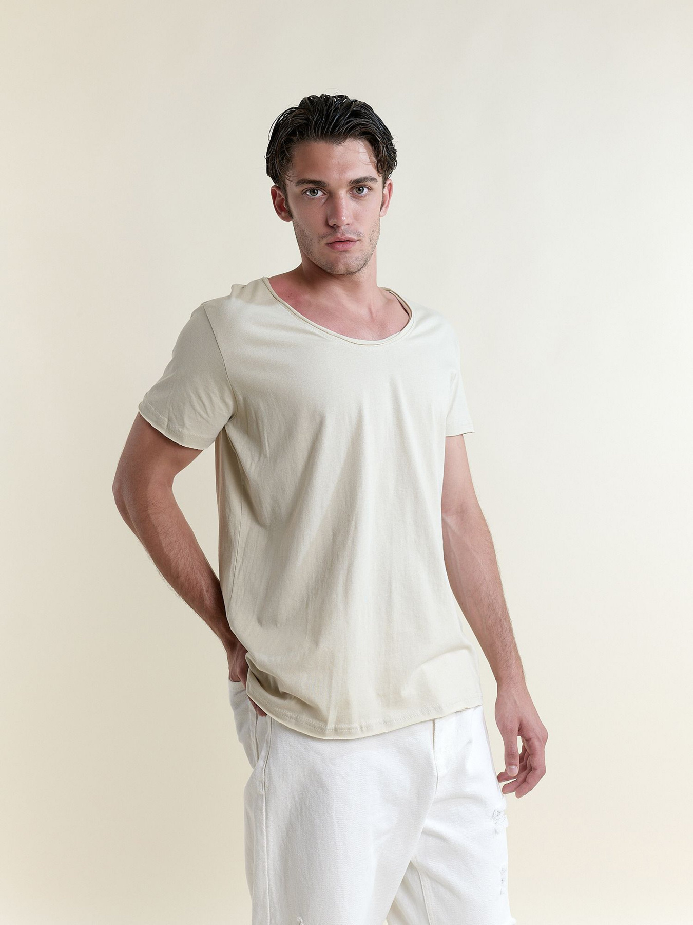 Футболка Piazza Italia модель 02647_mastic Фото