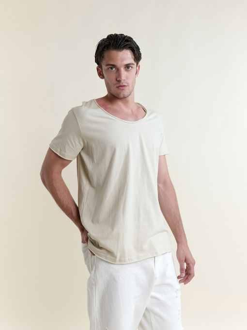 Футболка Piazza Italia модель 02647_mastic Фото