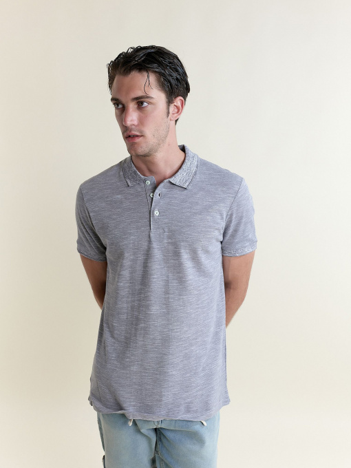 Поло Piazza Italia модель 02957_grey melange Фото