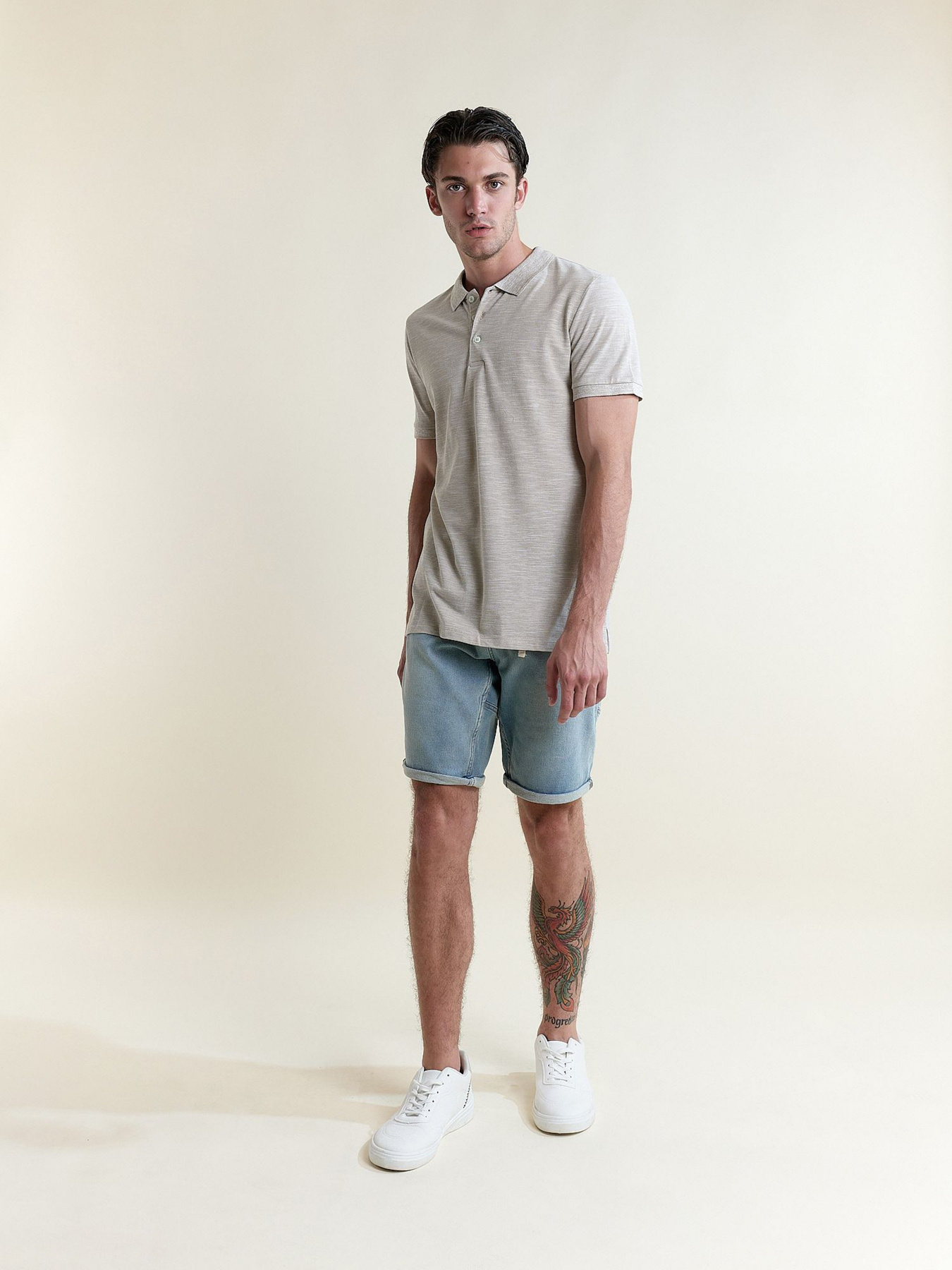 Поло Piazza Italia модель 02957_beige mel Фото