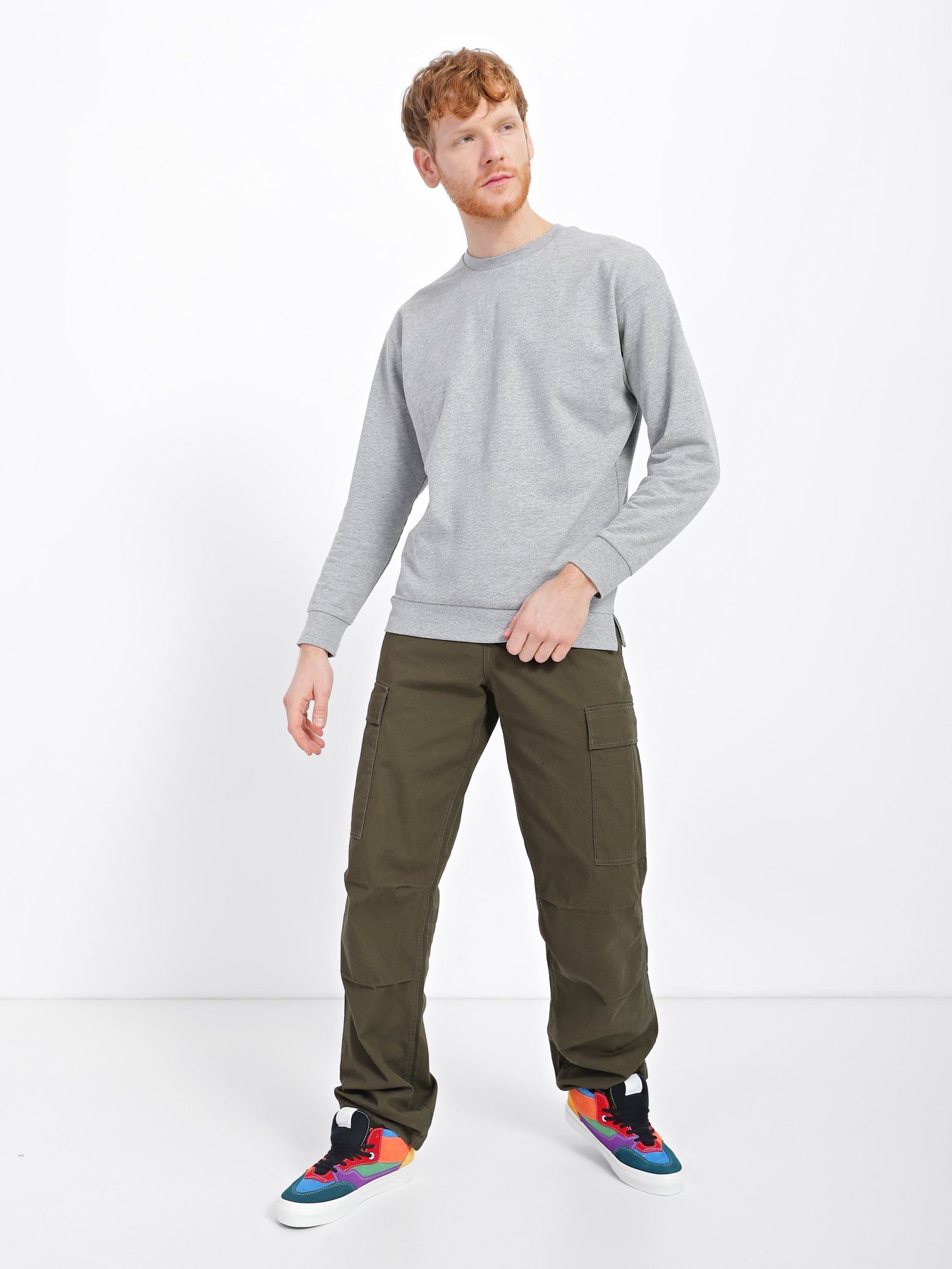 Свитшот Piazza Italia модель 04165_grey melange Фото