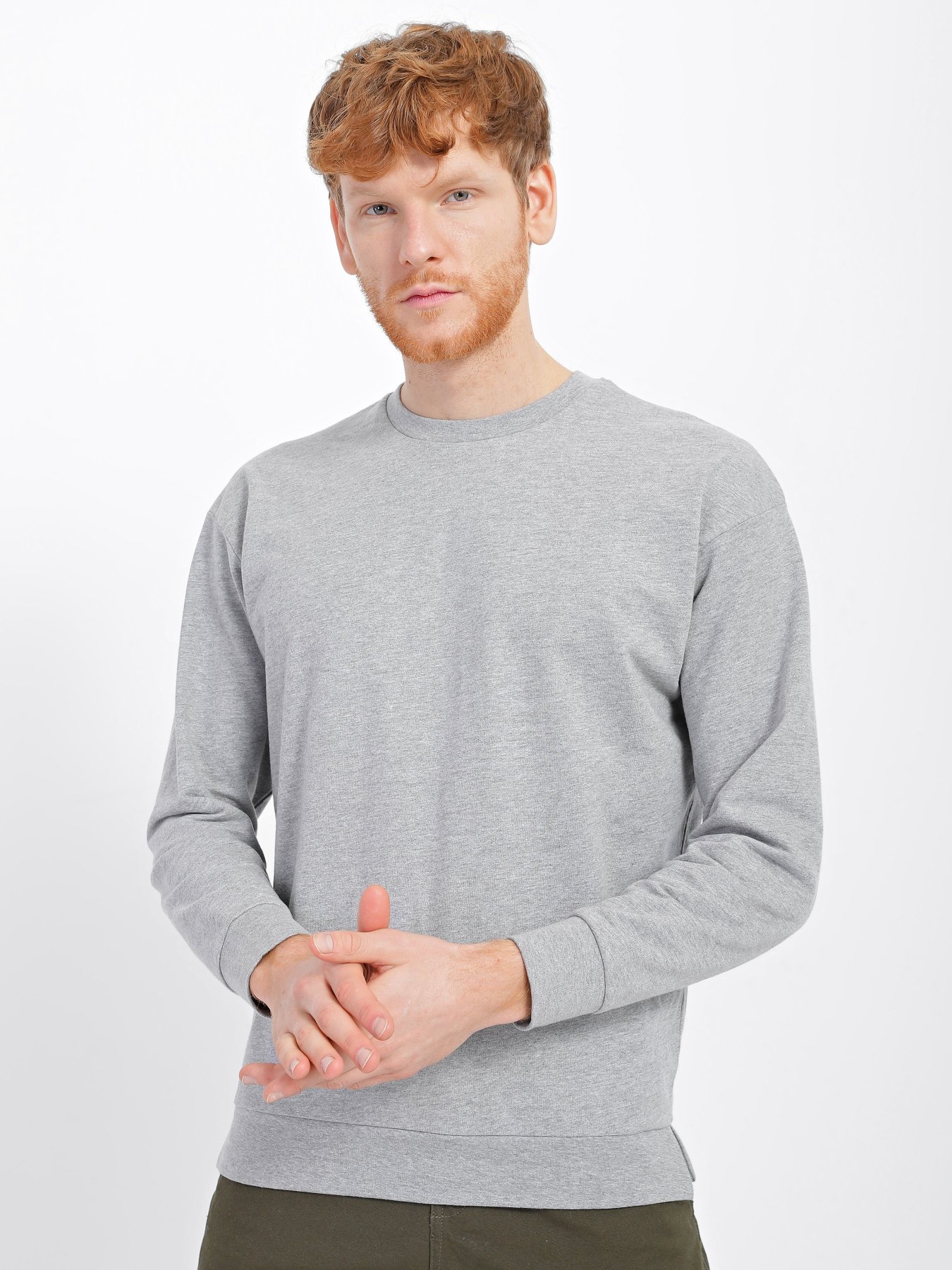 Свитшот Piazza Italia модель 04165_grey melange Фото