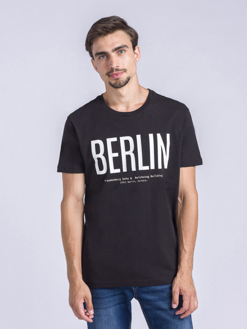 Футболка Piazza Italia модель 04319_black Фото