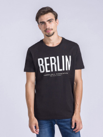 Футболка Piazza Italia модель 04319_black Футболка Piazza Italia модель 04319_black Фото