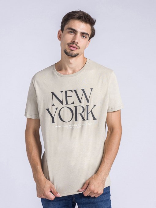 Футболка Piazza Italia модель 04319_mastic Фото