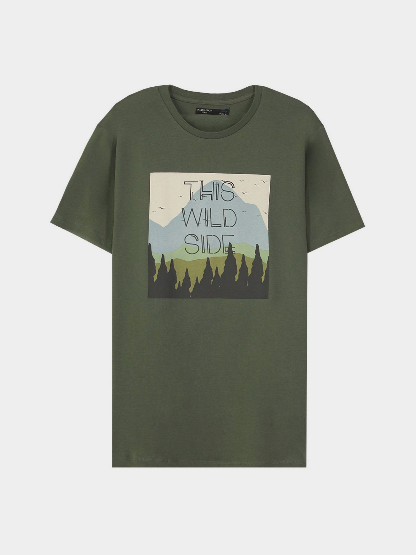 Футболка Piazza Italia модель 99465_army Фото