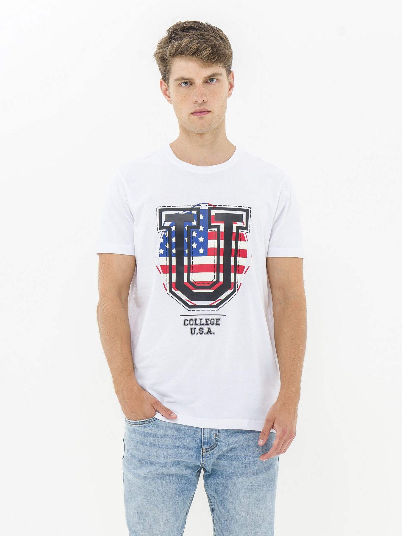 Футболка Piazza Italia модель 07436_white Фото