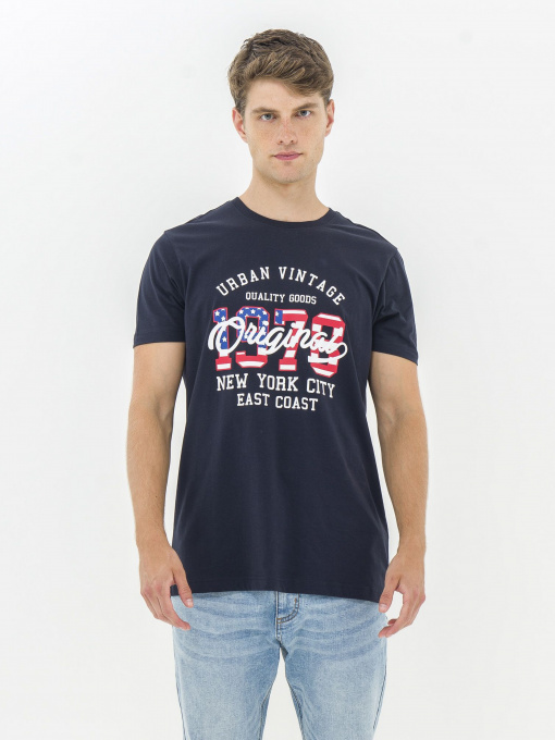 Футболка Piazza Italia модель 07436_blue Фото