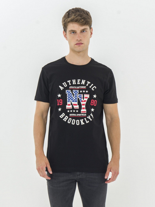 Футболка Piazza Italia модель 07436_black Фото