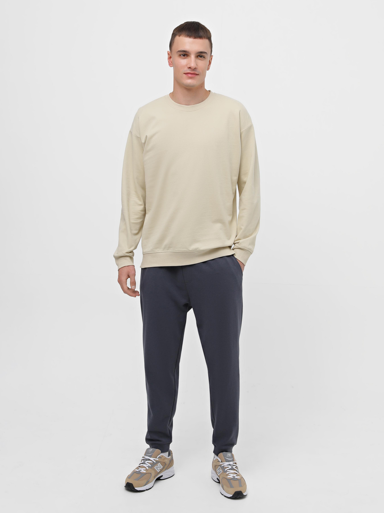 Свитшот Piazza Italia модель 07453_mastic Фото