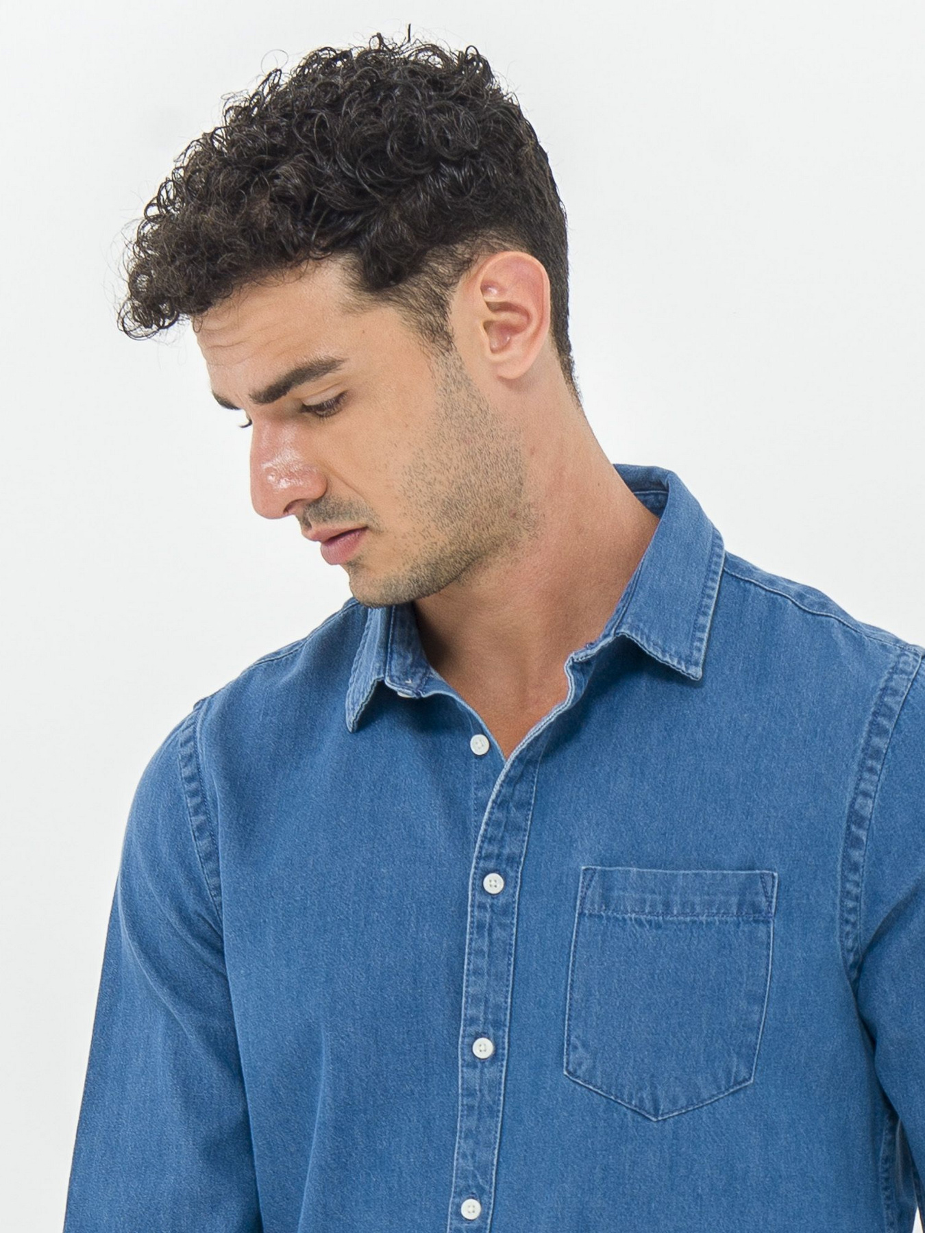 Рубашка Piazza Italia модель 07469_Denim Фото