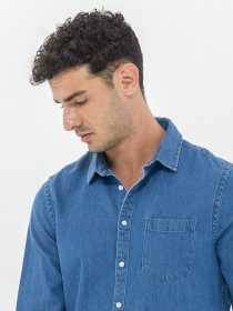 Рубашка Piazza Italia модель 07469_Denim Фото