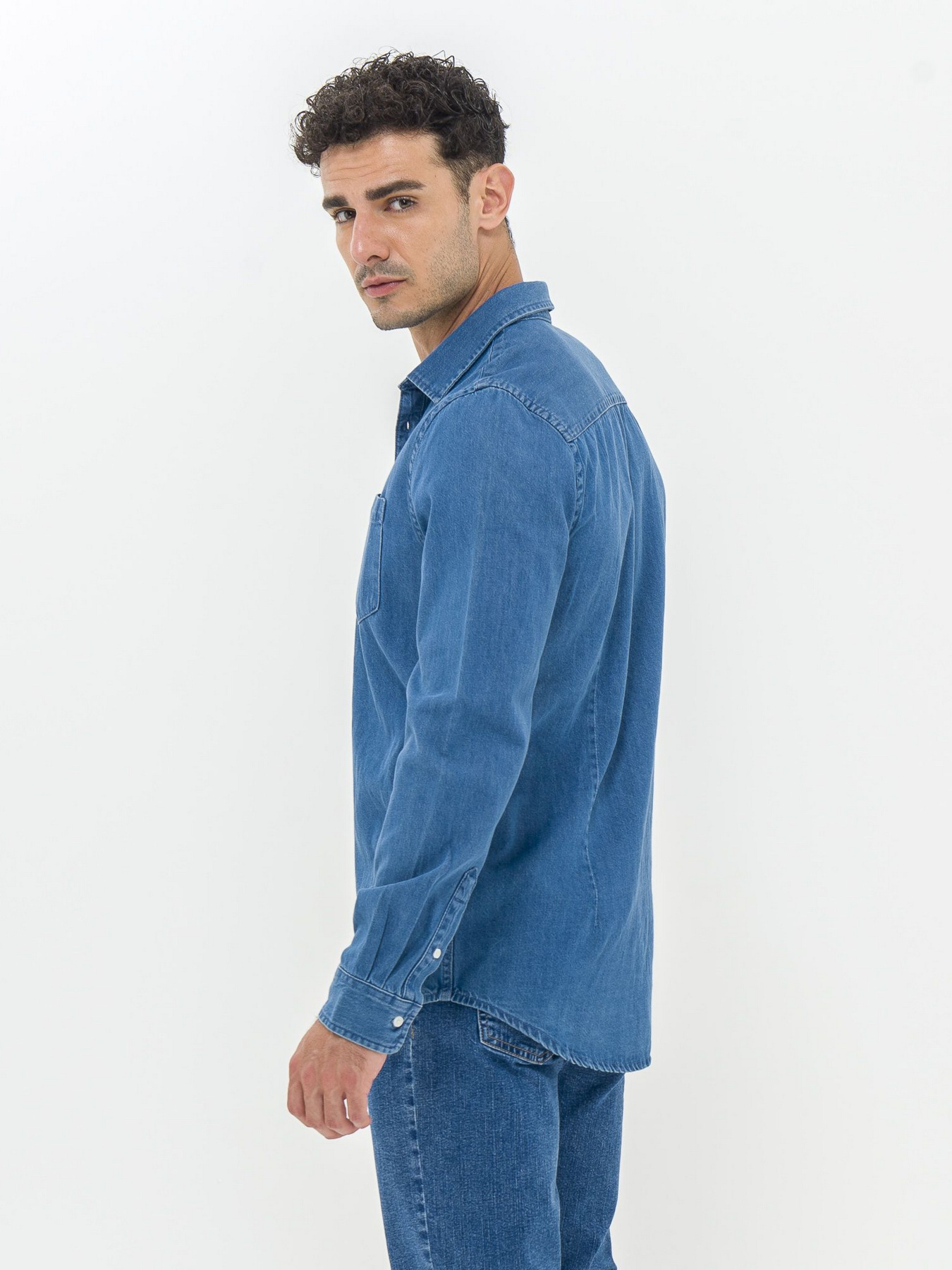 Сорочка повсякденна Piazza Italia модель 07469_Denim Сорочка повсякденна Piazza Italia модель 07469_Denim Фото