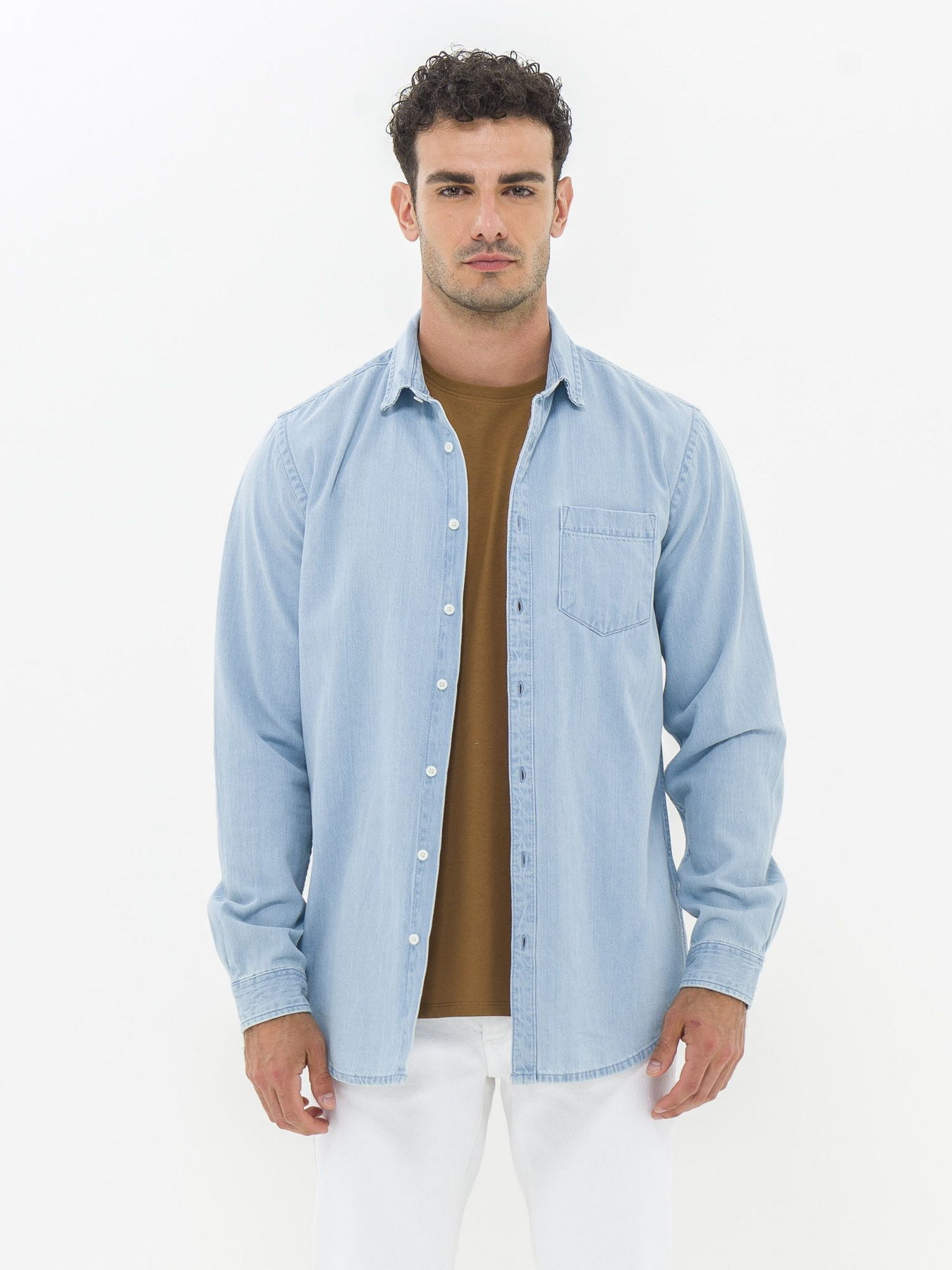 Сорочка повсякденна Piazza Italia модель 07469_dark denim Сорочка повсякденна Piazza Italia модель 07469_dark denim Фото