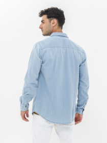 Сорочка повсякденна Piazza Italia модель 07469_dark denim Сорочка повсякденна Piazza Italia модель 07469_dark denim Фото