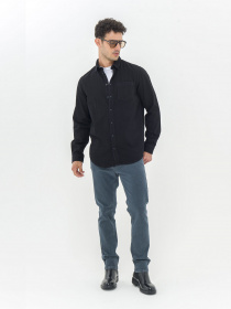 Сорочка повсякденна Piazza Italia модель 07469_black Фото