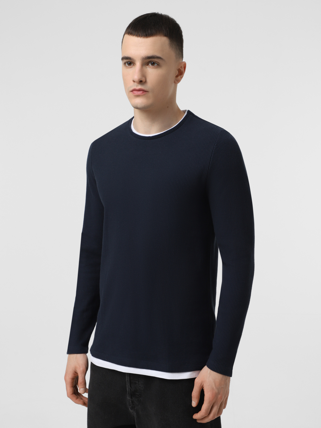 Лонгслив Piazza Italia модель 07472_blue Фото