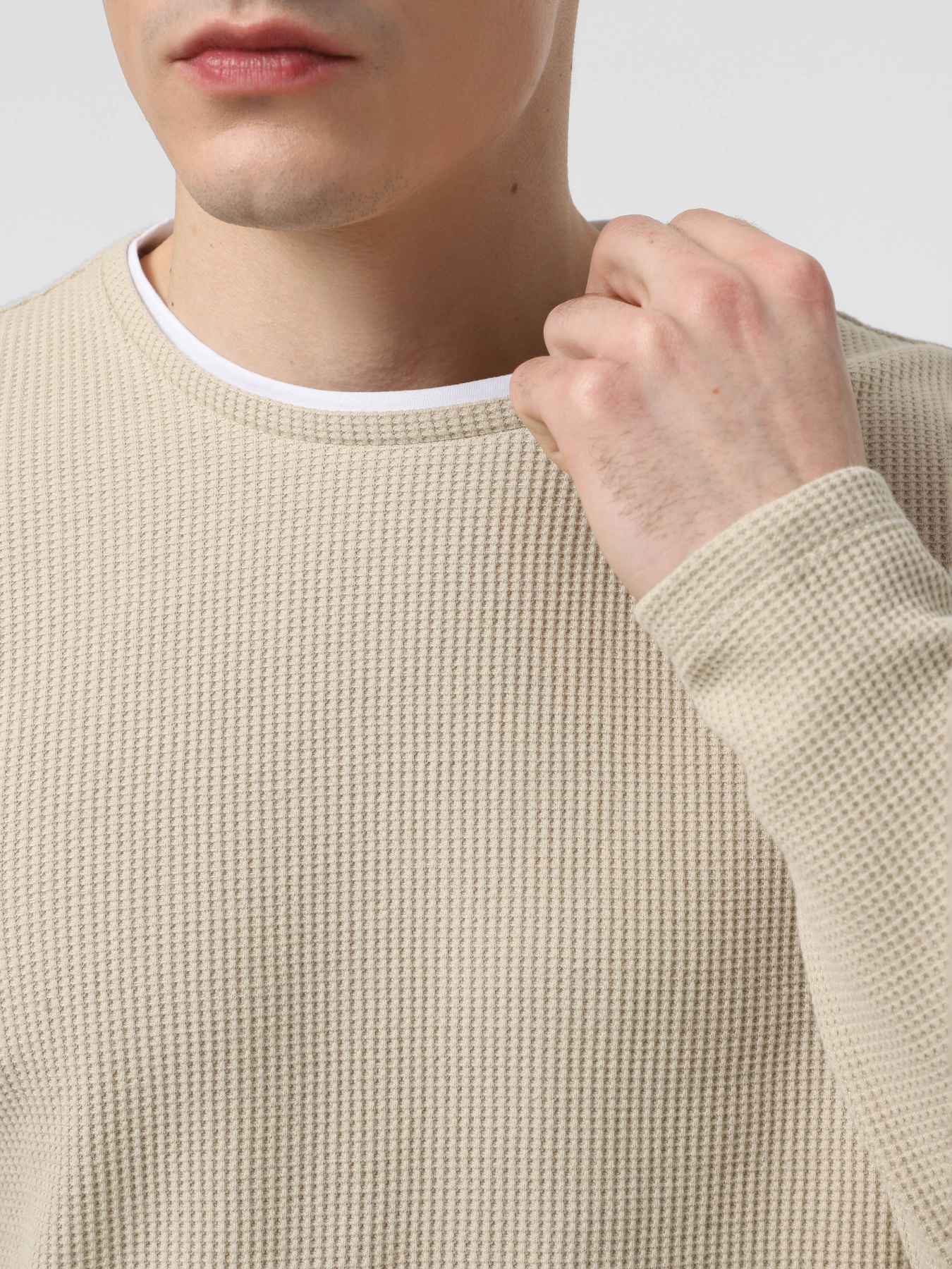 Лонгслів Piazza Italia модель 07472_mastic Фото