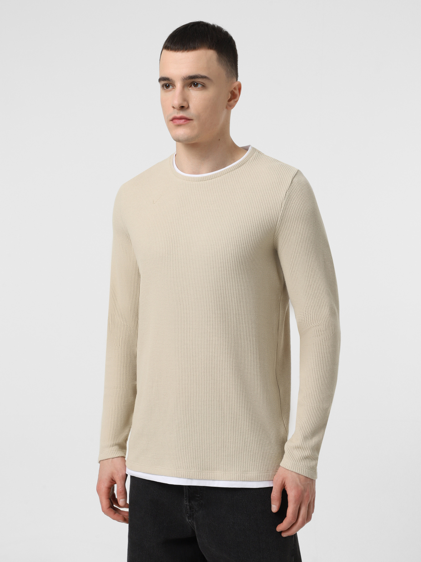 Лонгслів Piazza Italia модель 07472_mastic Фото