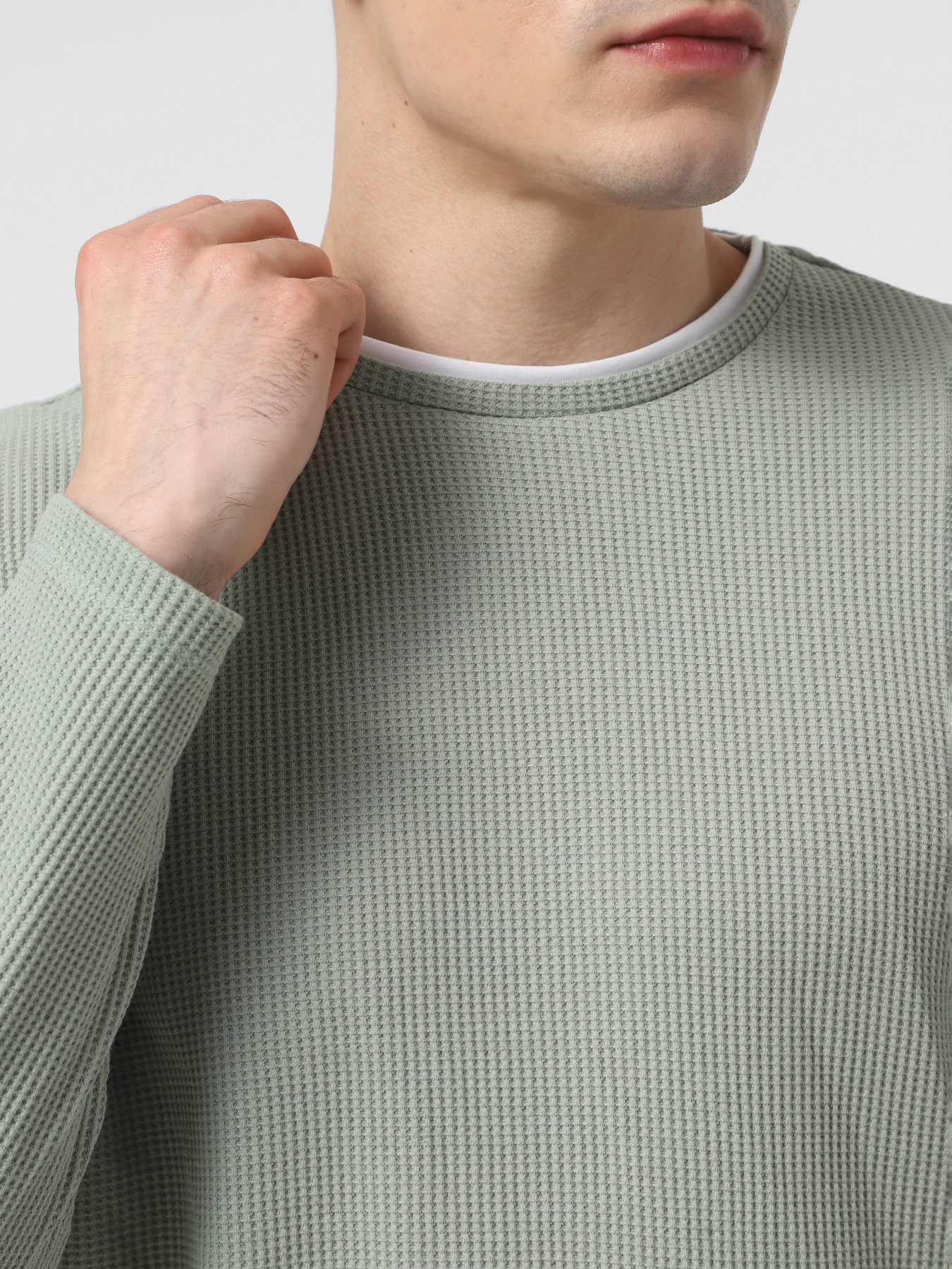 Лонгслив Piazza Italia модель 07472_sage Фото