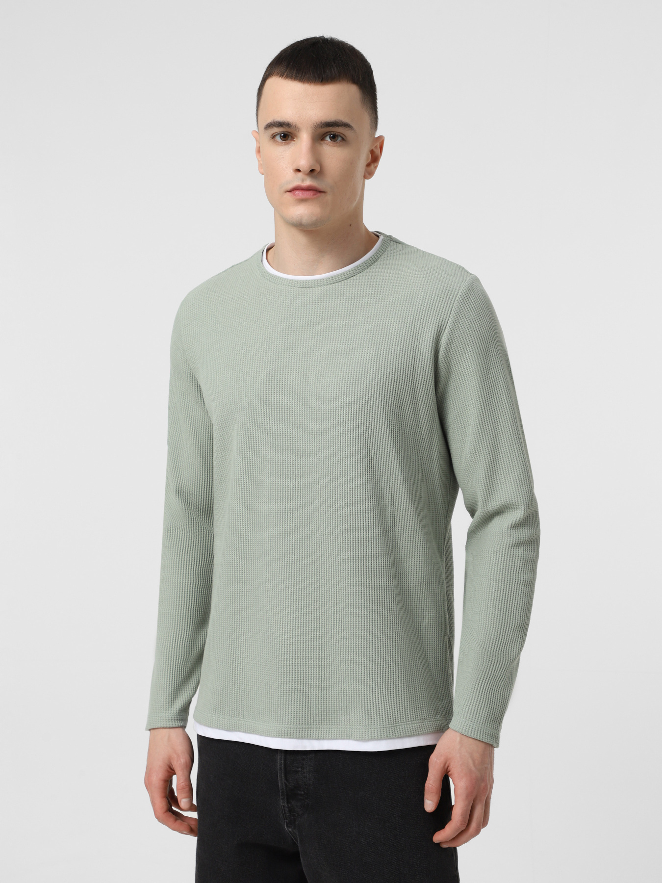 Лонгслів Piazza Italia модель 07472_sage Фото