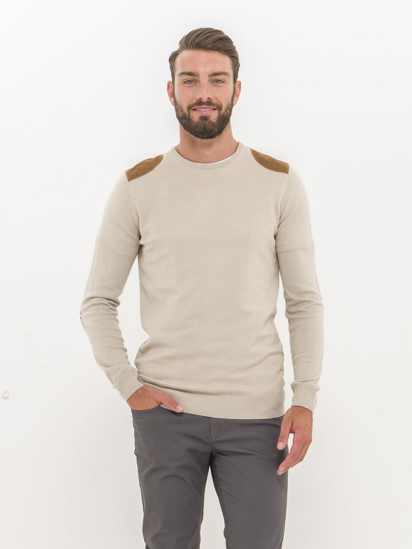 Джемпер Piazza Italia модель 07535_mastic Джемпер Piazza Italia модель 07535_mastic Фото