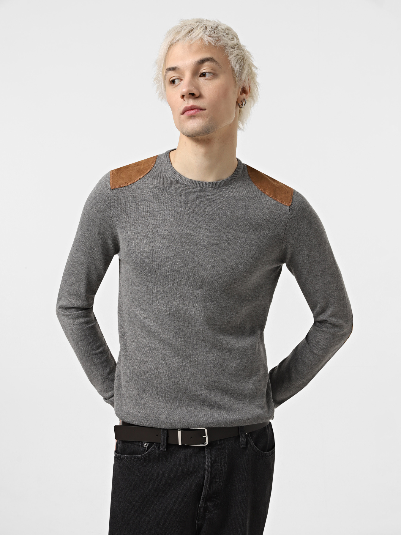 Джемпер Piazza Italia модель 07535_Antracite melange Фото