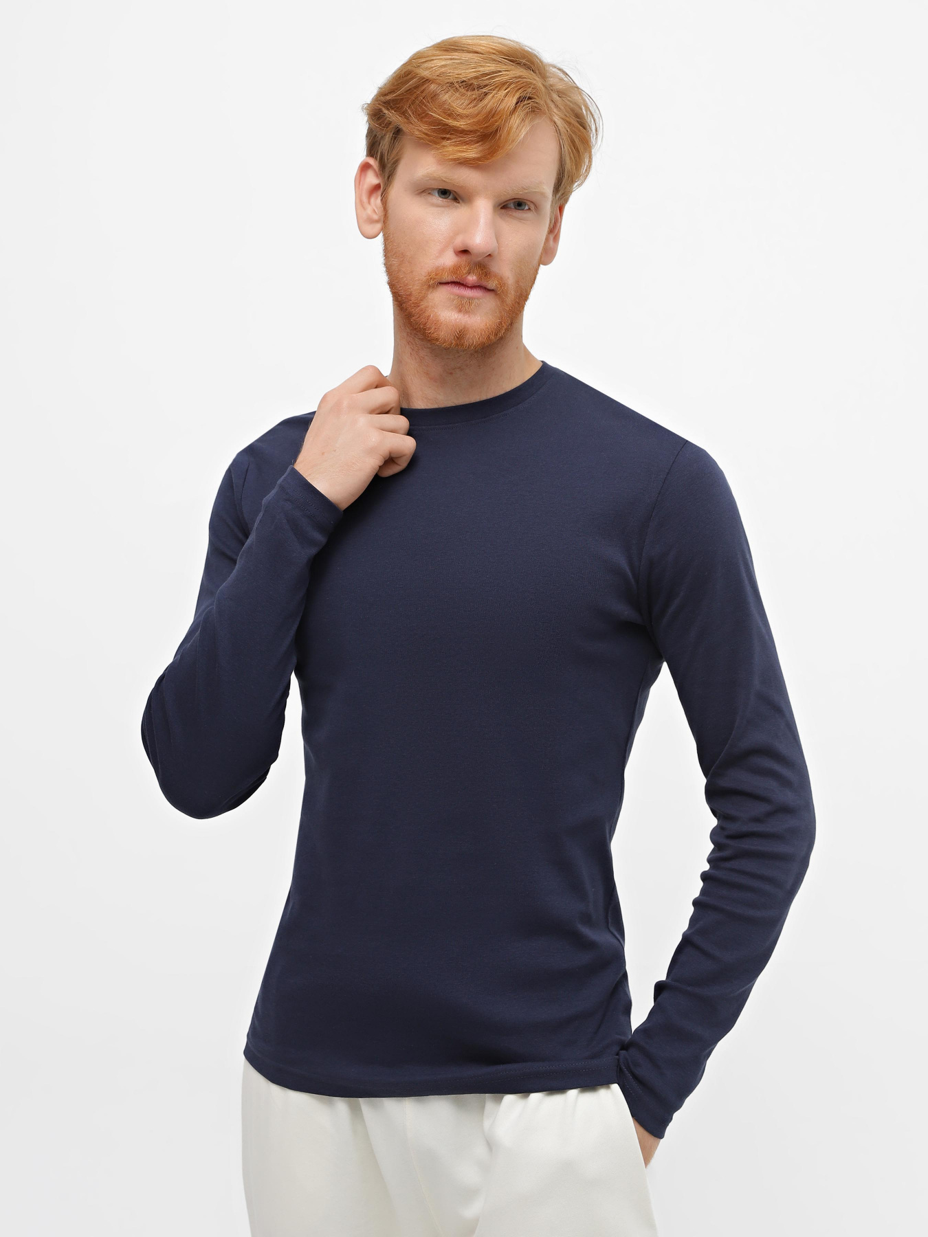 Лонгслив Piazza Italia модель 07540_blue Фото