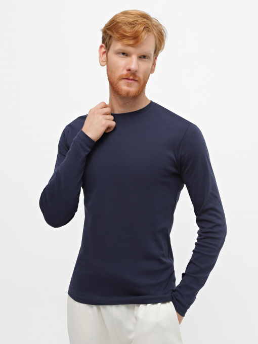 Лонгслив Piazza Italia модель 07540_blue Фото