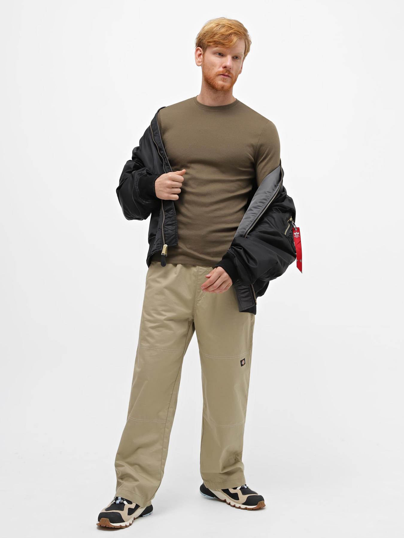 Лонгслив Piazza Italia модель 07540_army Фото