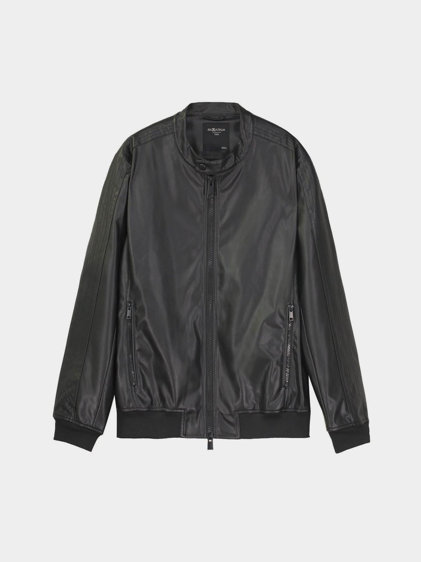 Куртка кожаная Piazza Italia модель 07556_black Фото