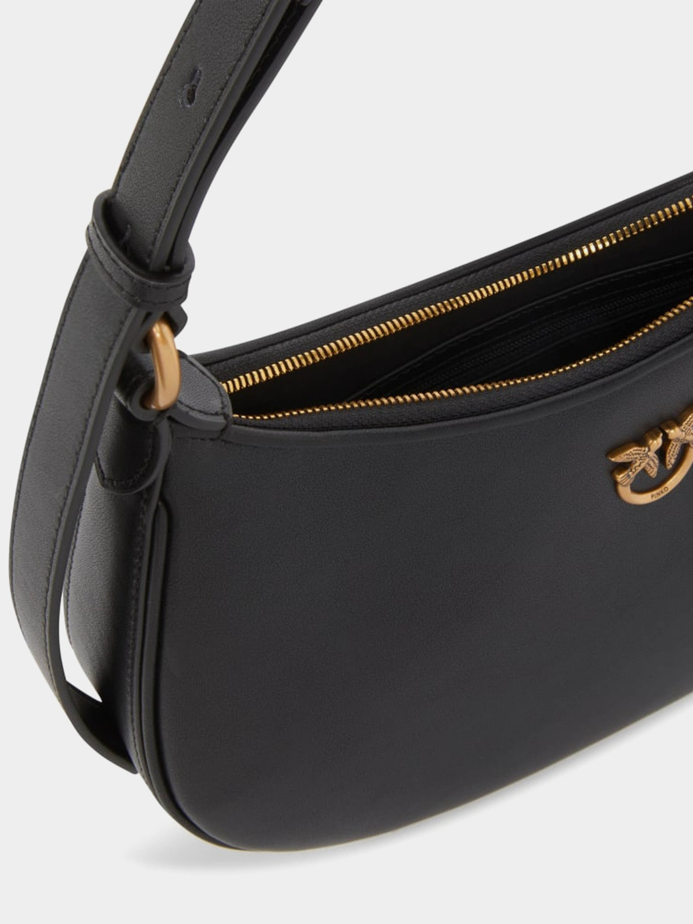 Хобо PINKO Half Moon Mini Fl Vitello Seta модель 102790-A0F1 Z99Q Фото