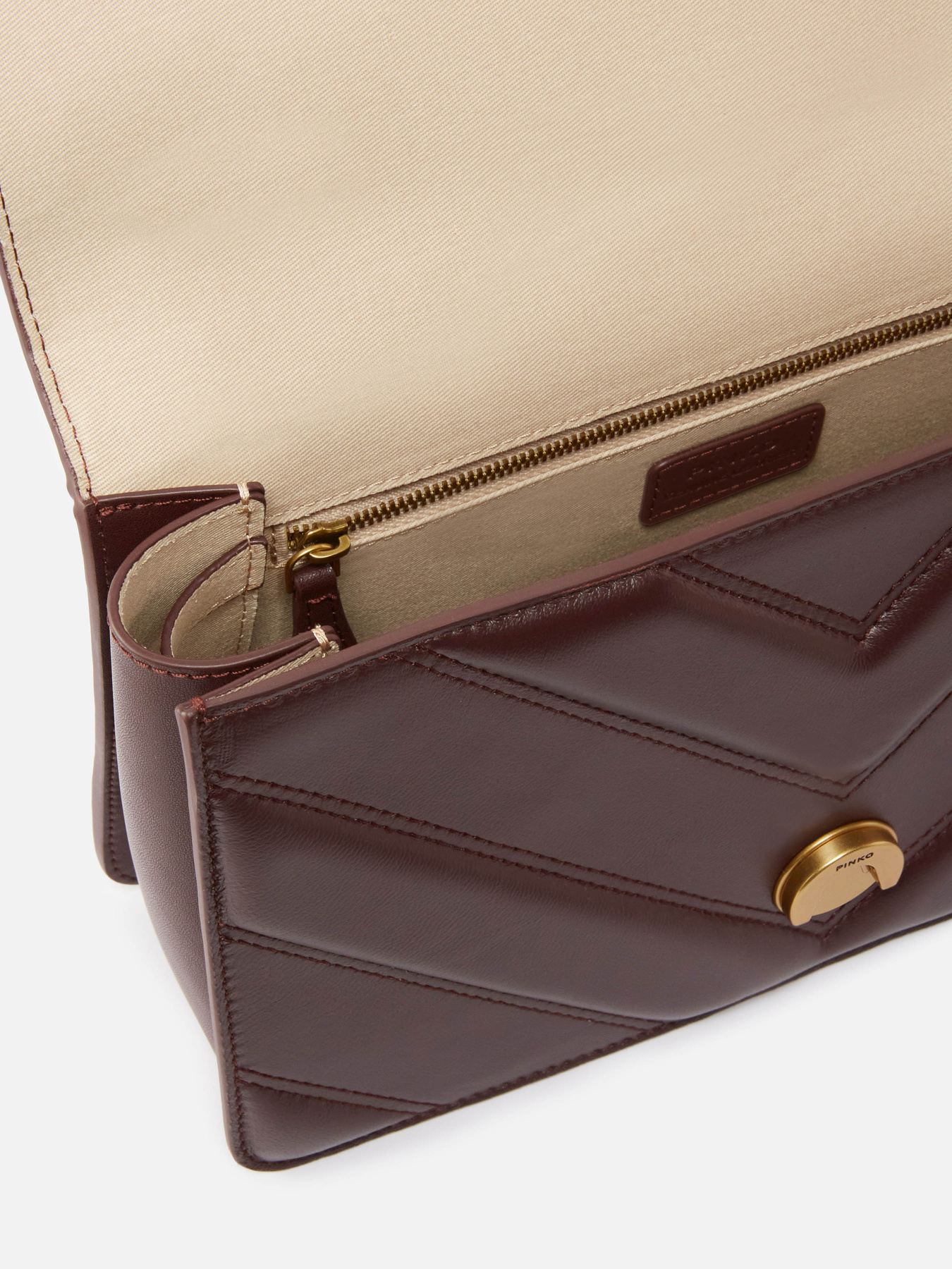 Кросс-боди PINKO Love One Classic Light Dc Intarsio Nappa + Suede + Seta модель 104549-A26Z W36Q Фото