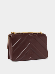 Кросс-боди PINKO Love One Classic Light Dc Intarsio Nappa + Suede + Seta модель 104549-A26Z W36Q Фото