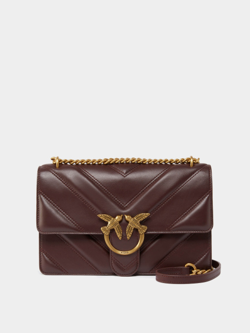 Кросс-боди PINKO Love One Classic Light Dc Intarsio Nappa + Suede + Seta модель 104549-A26Z W36Q Фото