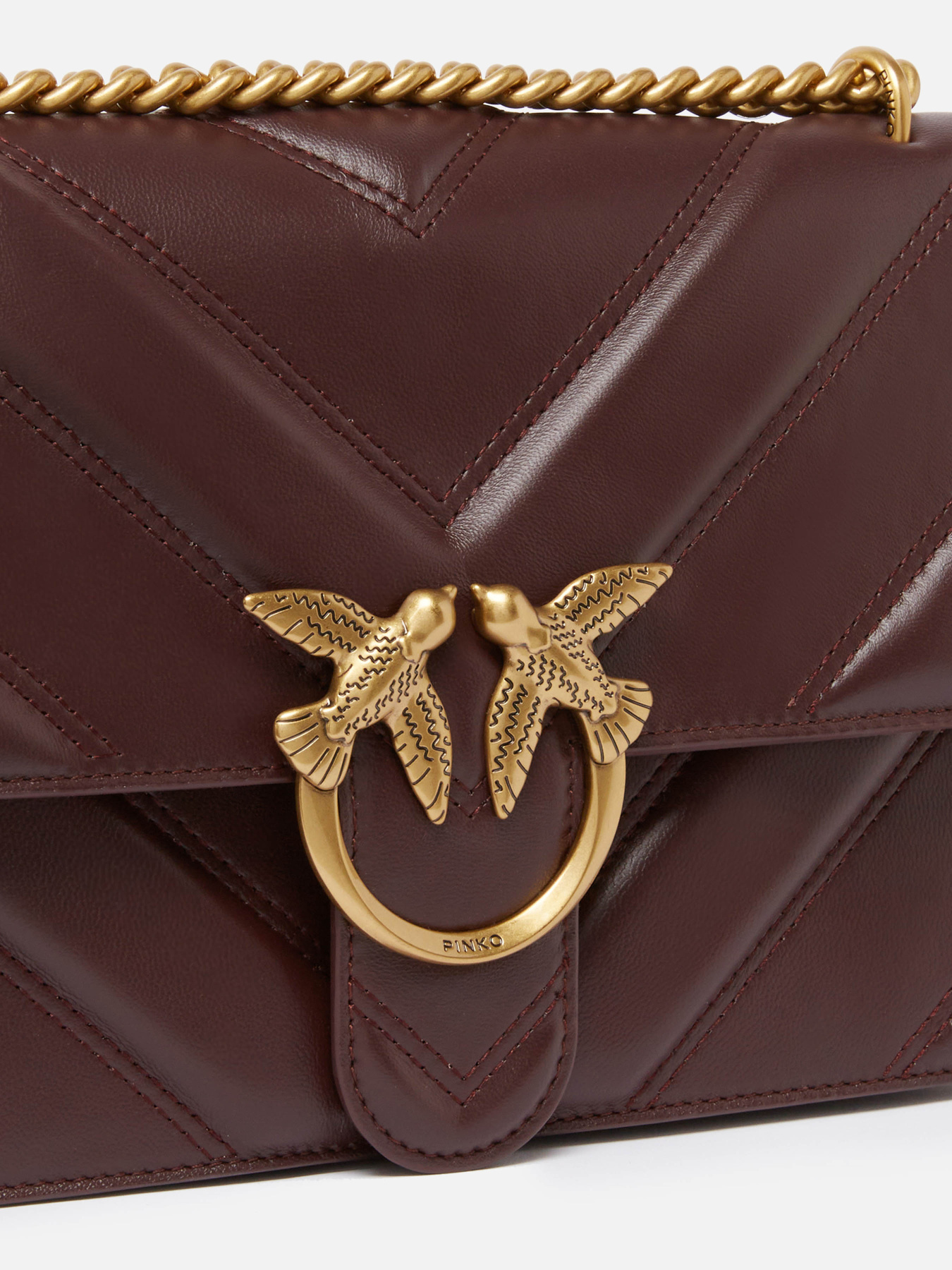 Крос-боді PINKO Love One Classic Light Dc Intarsio Nappa + Suede + Seta модель 104549-A26Z W36Q Фото