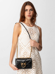 Кросс-боди PINKO Love One Mini Light Dc Intarsio Nappa + Suede + Seta модель 104550-A26Z Z99Q Фото